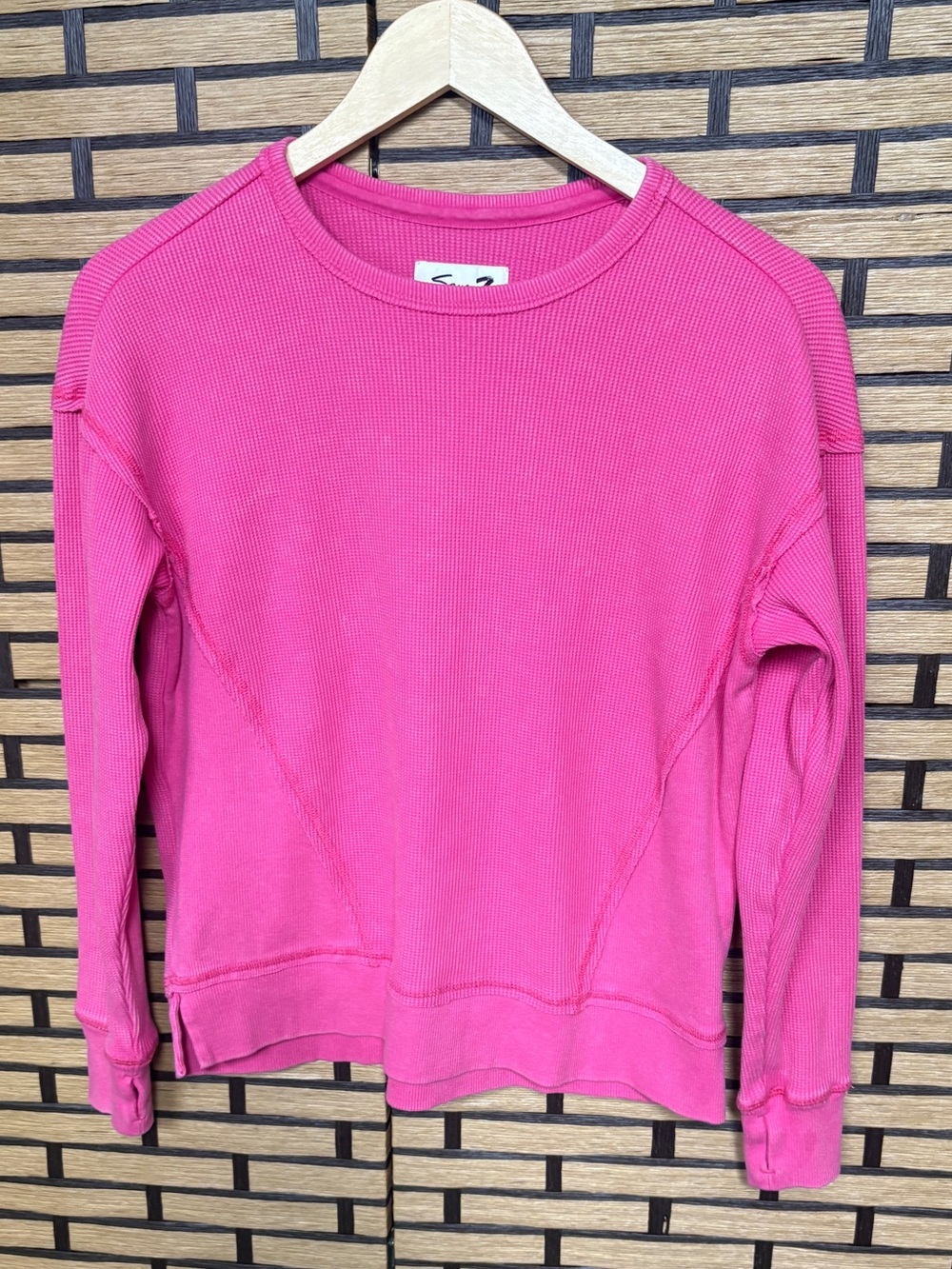Seven7 Pink Long Sleeve Thermal Size‎ XS